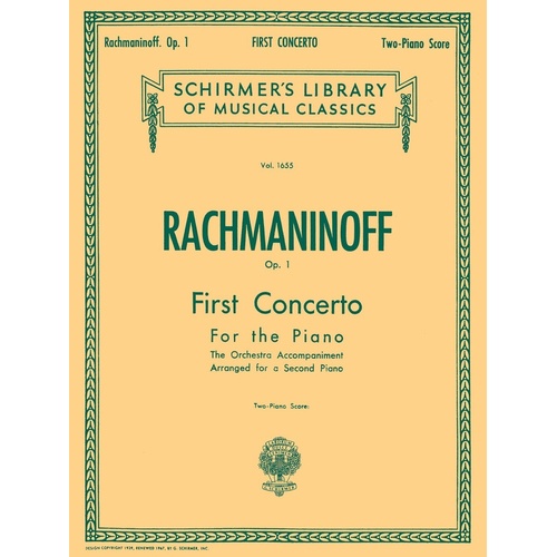 Rachmaninov Conc.1 Op 1 Lib.1655 2 Piano 