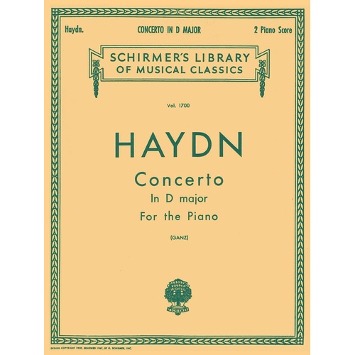 Haydn Concerto 1 D Major Lib.1700 2 Pianos 