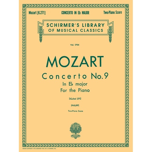 Mozart Concerto N.9 K271 Lib.1704 2 Pianos 