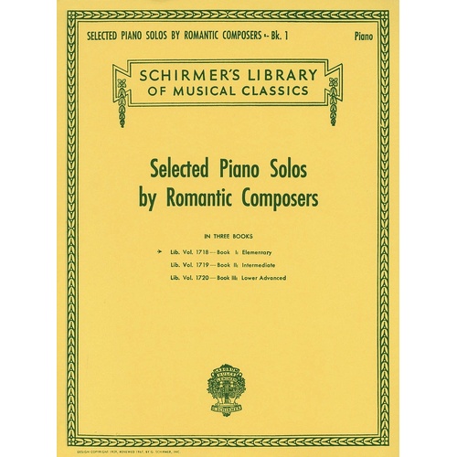 Selected Piano Solos Rom.Comp.1 Lib.1718 