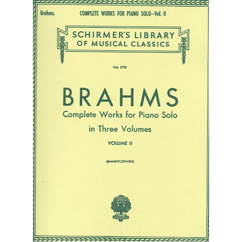 Brahms Complete Works 2 Lib.1729 Piano 