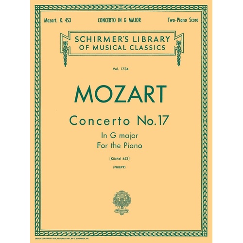 Mozart Concerto N.17 K453 Lib.1734 2 Piano 