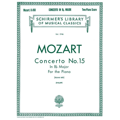 Mozart Concerto N.15 K450 Lib.1746 2 Piano 