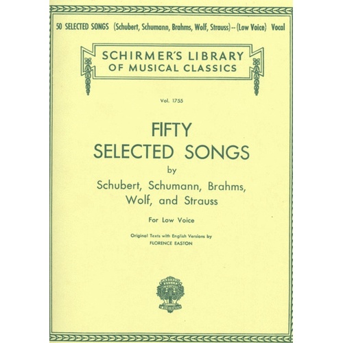 Schirmer - 50 Selected Songs Lib.1755 Low