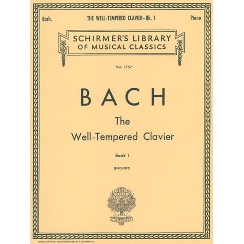 Bach Well Temp.Clavier 1 Lib.1759 Piano 