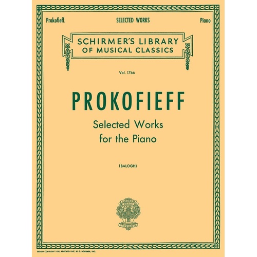 Prokofiev Selected Works Lib.1766 Piano 