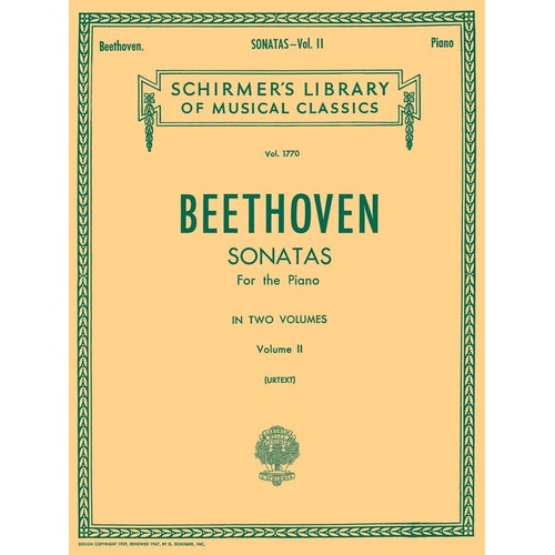 Beethoven - Piano Sonatas Vol. 2 Urtext Edition