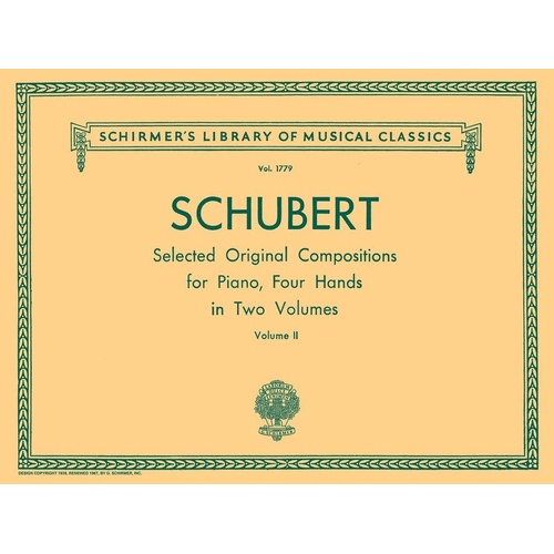 Schubert - Original Compositions Piano Duet Vol 2, 136 Pages, G. Schirmer, Inc.