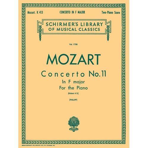 Schirmer - Mozart - Concerto No 11 F Major K 413 2P4H
