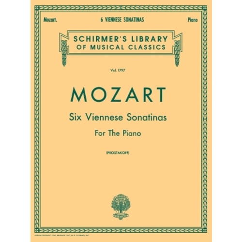 Mozart - 6 Viennese Sonatinas For Piano (Softcover Book)