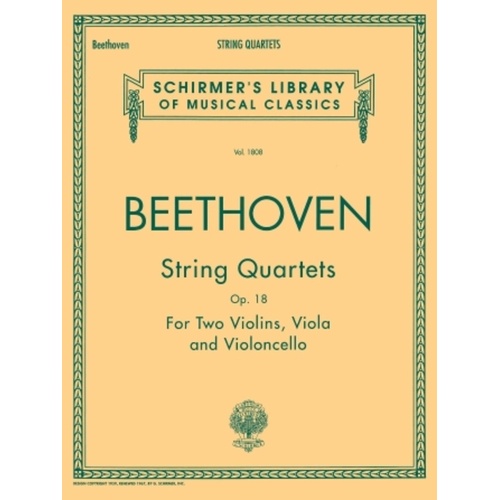 Beethoven String Quartets P18 Lib.1808 