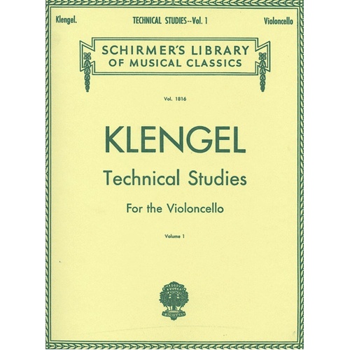Klengel Tech. Studies Cello L.1816 