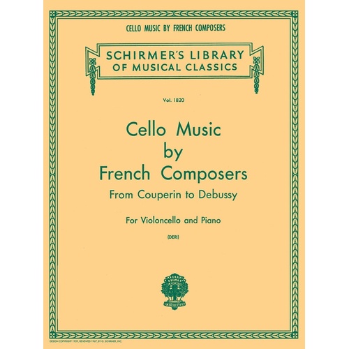 Cello Music By French Composers (Softcover Book)