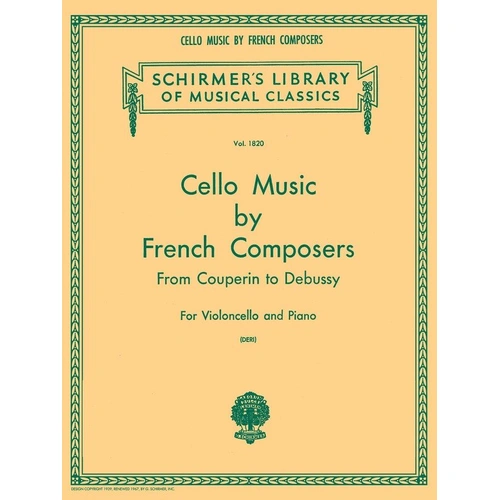 Cello Music By French Composers (Softcover Book)
