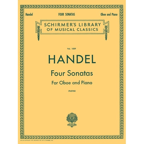 Handel 4 Sonatas Lib.1839 Ob/Piano 