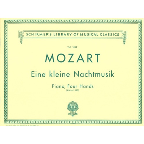 Mozart Eine Kleine K525 Lib.1842 Piano/Due 