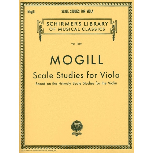 Mogill - Scale Studies For Viola (Softcover Book)