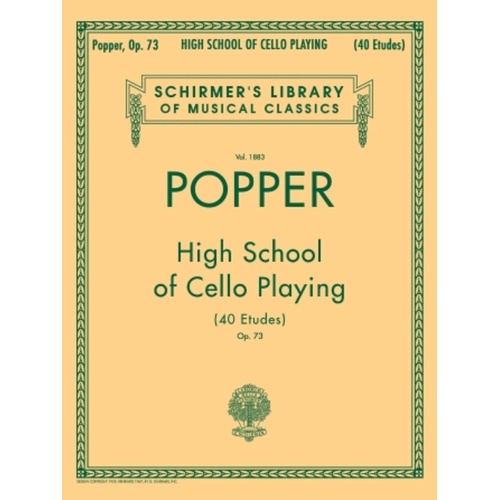 Popper - High School Of Cello Playing Op 73 (Softcover Book)