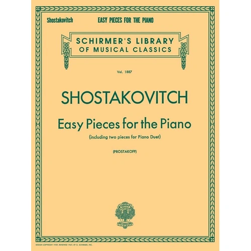 Shostakovich Easy Pieces for the Piano, 80 Pages, G. Schirmer, Inc.