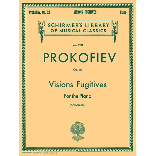 Prokofieff - Visions Fugitives Op 22 For Piano (Softcover Book)