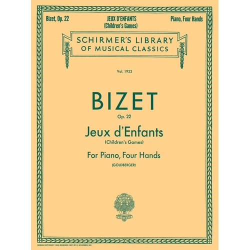 Bizet Jeux Denfants Op 22 Lib.1923 Piano D 