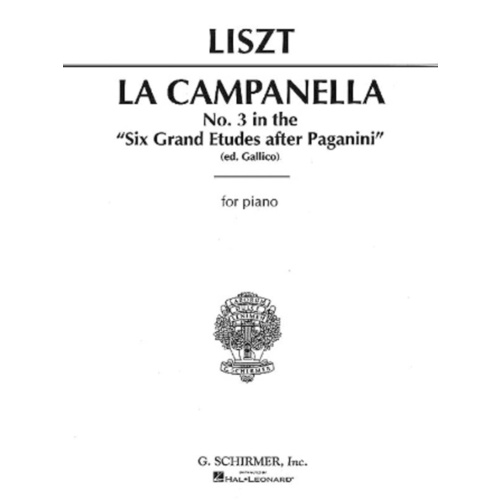 Liszt - La Campanella For Piano (Softcover Book)