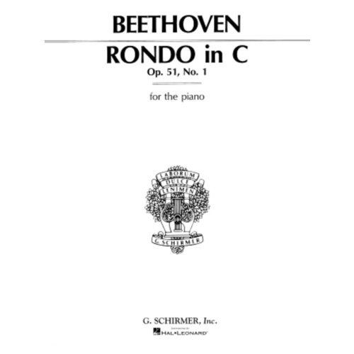 Beethoven Rondo Op 51 N.1 C Major Piano 