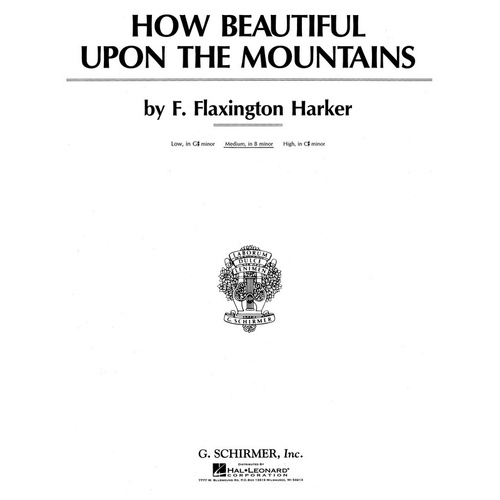 Harker How Beautiful Med.Voice/Piano 