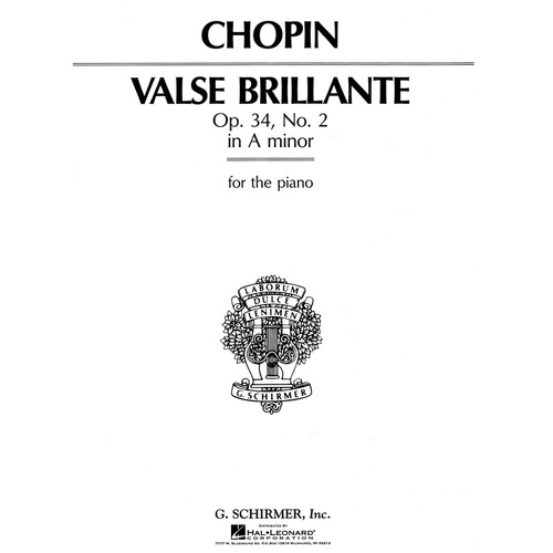 Chopin Waltz Op 34 N.2 A Minor Piano 