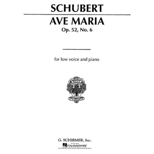 Schubert Ave Maria Low Vce(G)/Piano 