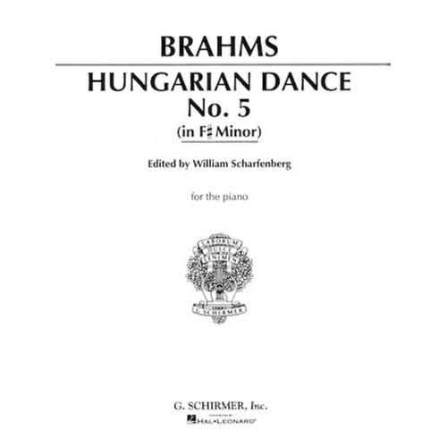 Brahms - Hungarian Dance No 5 For Piano Softcover Book (Piano)