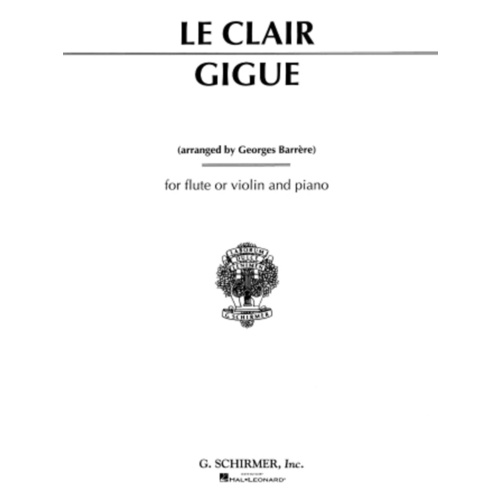 Leclair Gigue Flute/Piano 