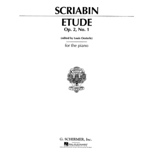 Scriabin Etude C Minor Op 2 No.1 Piano 