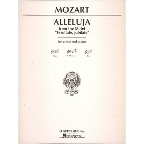 Schirmer - Mozart - Alleluia Medium Voice In E Flat