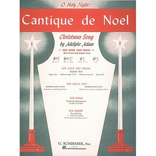 Schirmer - Adam Cantique De Noel High Voice In E Flat