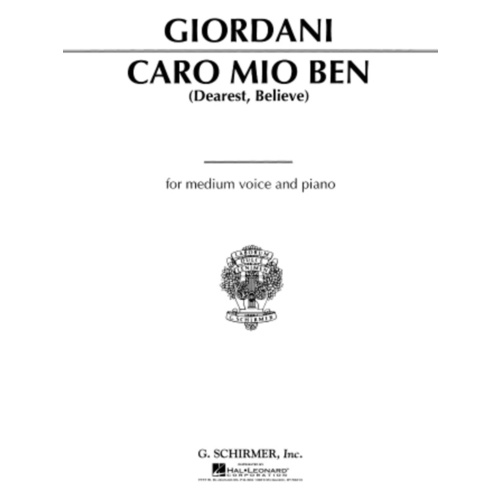 Schirmer - Giordani - Caro Mio Ben Medium Voice