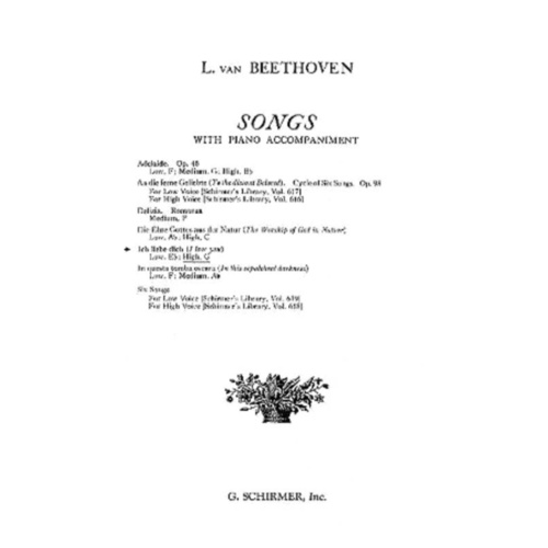Schirmer - Beethoven - Ich Liebe Dich High Voice/Piano