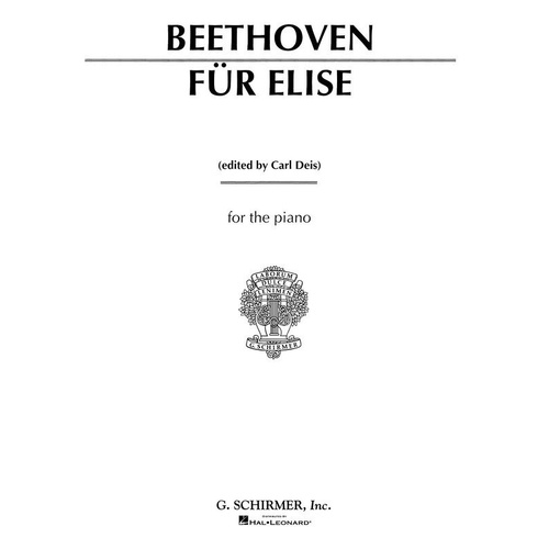 Beethoven - Fur Elise Piano Sheet Music Solo 8 Pages
