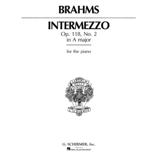 Brahms - Intermezzo Op 118 No 2 Piano (Softcover Book)