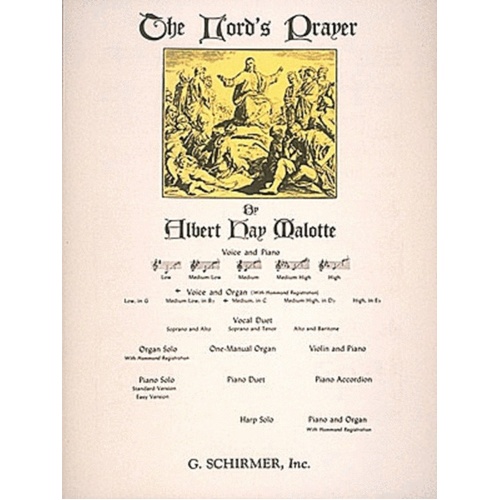 Malotte Lords Prayer Medium C/Organ 