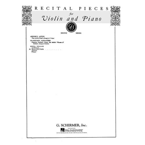 Kroll - Banjo and Fiddle for Violin/Piano by G. Schirmer, Inc. - 16 Pages