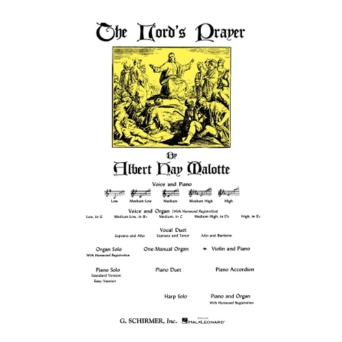Malotte Lords Prayer Violin and Piano 