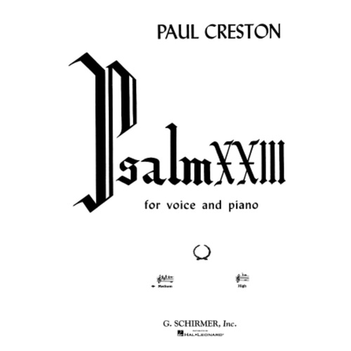 Creston - Psalm 23 For Medium Voice/Piano Sheet Music (Vocal)