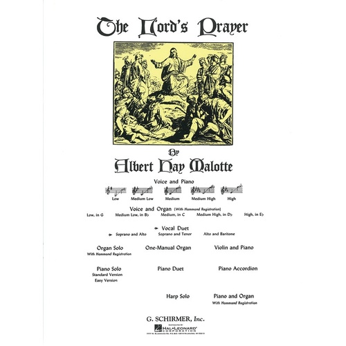 Schirmer - Malotte - The Lords Prayer Soprano/Alto Duet