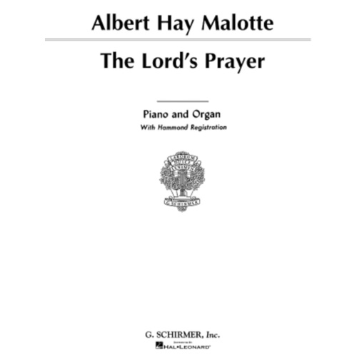 Malotte Lords Prayer Organ and Piano 
