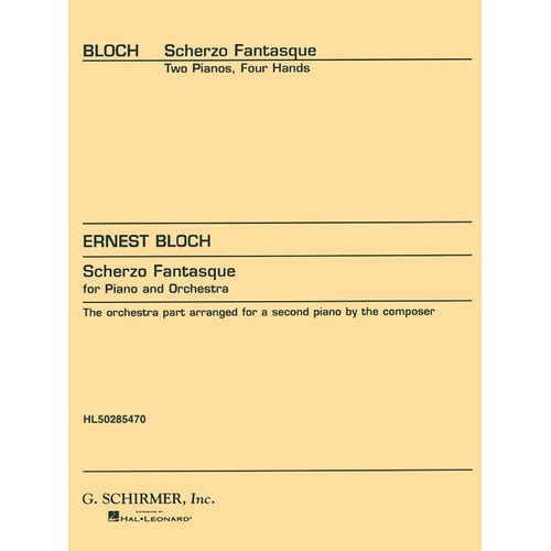 Bloch Scherzo Fantasque 2 Pianos 