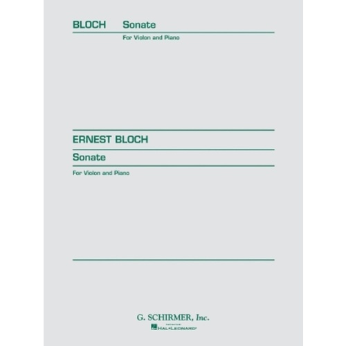 Bloch Sonata Violin 