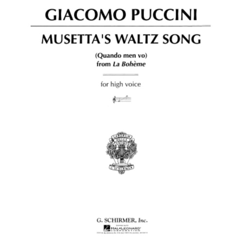 Puccini Quando Men Vo Voice and Piano 