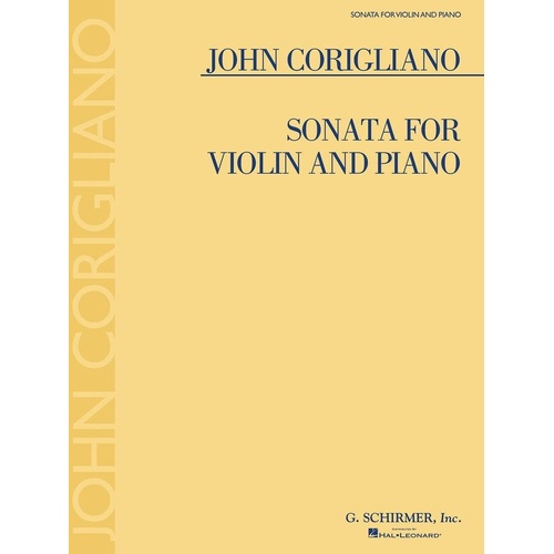 Corigliano Sonata for Violin and Piano, G. Schirmer, Inc., 48 Pages, Duration: 22 minutes