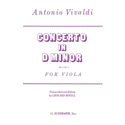 Vivaldi Conc.D Minor Op 3 N.6 Viola 